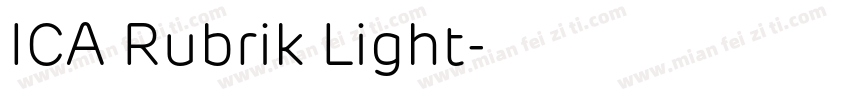 ICA Rubrik Light字体转换